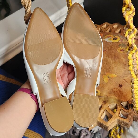 Naturalizer - 'Freesia' Short Block Heel with Adjustable Strap in White - Picture 5 of 7